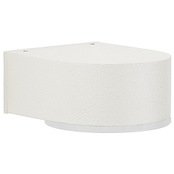 Outdoor LED Wall luminaire Type No. 0233, IP44, 230V AC/DC, 3W 3000K 330lm, cast alu / safety glass satin, white