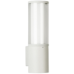 Outdoor Wall luminaire Type No. 0311, IP44, E27 max. 20W (LED), stainless steel / acrylic glass + opal glass inside, white