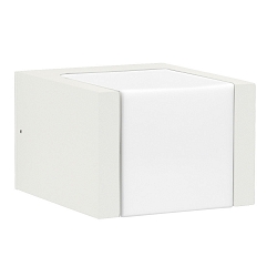 LED Outdoor Wall luminaire Type No. 0332, long light distributor, IP54, 5W 3000K 480lm, cast alu, acrylic, dimmable, white