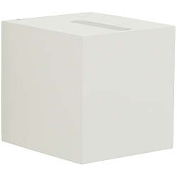 LED Outdoor Wall spot Type No. 2416 - 2-sided, tight/wide, square, IP44, 230V AC/DC, 13.4W 3000K 1200lm, lens + glass, white