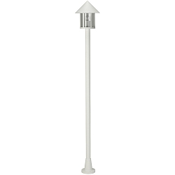 Mast light Country style conical roof modern 1 flame Type No. 4127, 183cm, IP44, E27 QA55, cast alu / acrylic clear, white