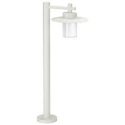 Path light Country style Hat shape flat Type No. 4152, IP44, 88.5cm, E27 QA55 max. 57W, cast alu / opal glass, white matt