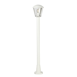 Path light Type No. 4154, IP54, height 117.5cm, E27 QA55 max. 57W, aluminum / plastic clear, white matt