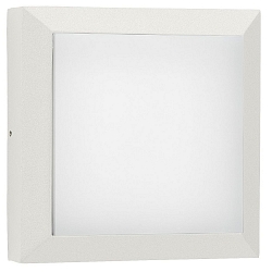 Outdoor LED Wall and Ceiling luminaire Type No. 6561, IP54 IK08, 26 x 26cm, 16W 3000K 1600lm, cast alu, dimmable, white matt
