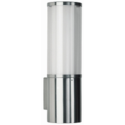 Outdoor Wall luminaire Type No. 0309, E27, IP44, E27 max. 20W (LED), stainless steel / opal glass