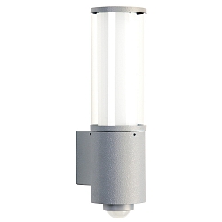 Outdoor Wall luminaire Type No. 0311, motion detector (Type No. 0320), IP44, E27 max. 20W (LED), stainless steel, silver matt