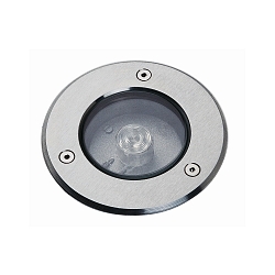 LED Ground recessed spot Type No. 2159, IP67 IK08, � 11cm, 1W 3000K 80lm 30�, stainless steel cover