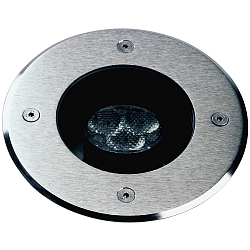 LED Ground recessed spot Type No. 2188, IP67 IK08, � 16cm, 4.5W 3000K 330lm, swiveling 30�, passable, stainless steel
