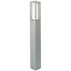 Bollard light Type No. 2266, IP44, height 90cm, E27 max. 20W (LED), cast alu / opal glass, silver matt