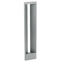 LED Bollard light Type No. 2279, IP54, triangular shape, 10W 3000K 900lm, cast alu / acrylic glass, dimmable, silver matt