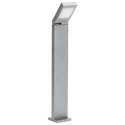 LED Bollard light Type No. 2296, IP44, 90cm, 14W 3000K 1400lm, swiveling 90� stepless, cast alu / opal glass, silver matt