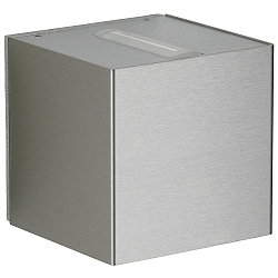 LED Outdoor Wall spot Type No. 2373 - 2-sided, tight/tight, cube, IP44, 2x 3W 3000K 330lm, rigid, stainless steel