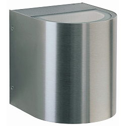 LED Outdoor Wall spot Type No. 2403 - 2-sided, wide/wide, round, IP44, 2x 6.7W 3000K 600lm, rigid, stainless steel