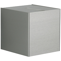 LED Outdoor Wall spot Type No. 2412 - 2-sided, tight/tight, cube, IP44, 2x 6.7W 3000K 600lm, rigid, stainless steel / lens