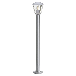 Path light Type No. 4154, IP54, height 117.5cm, E27 QA55 max. 57W, aluminum / plastic clear, silver