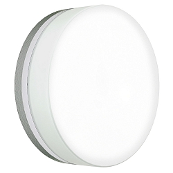 Outdoor LED Wall and Ceiling luminaire Type No. 6308, IP65, � 25cm, 24W 3000K 2400lm, silver matt / glass opal