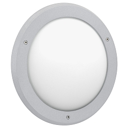 outdoor wall luminaire TYPE NO 6419 IP44, opal, silver dimmable