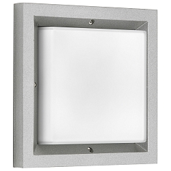 outdoor wall luminaire TYPE NO 6411 IP54, opal, silver dimmable
