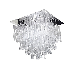 Ceiling luminaire PL AURA GR, E27, IP20, Murano glass, clear