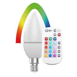 RGBW lamp with remote control RGB E14 5,5W 470lm 2700K 240� CRI > 80 dimmable