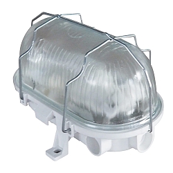 damp-proof luminaire BASIS oval E27 IP44, white