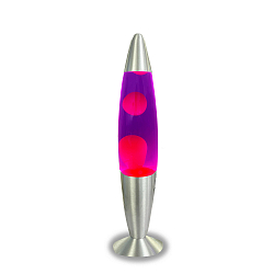 LED lava lamp IP20, purple, pink, silver 