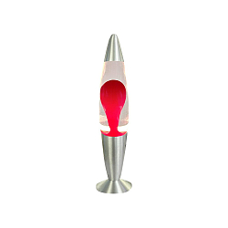 LED lava lamp IP20, clear, red, silver 