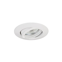 Recessed LV spot, IP20, 12V AC, GX5.3 max. 50W, round, swivelling