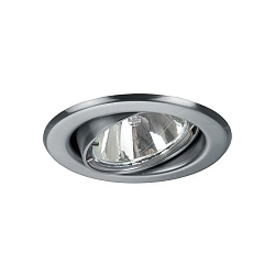 Recessed LV spot, IP20, 12V AC, round, GX5.3 max. 50W, swivelling, matt chrome