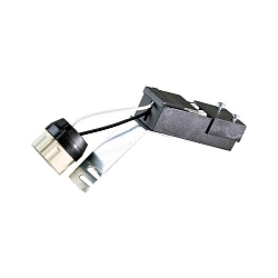 High-voltage bracket GU10 for spring mounting, 230 V AC, with 2-pole plug-in clamp 2x 2.5mm2 and strain relief, IP20