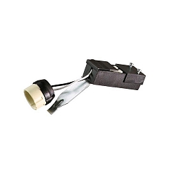 High-voltage bracket GU10 for plug-in mounting, 230V AC, with 2-pole plug-in clamp 2x 2.5mm2 and strain relief, IP20