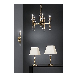 Wall luminaire GIRATA, 1 flame, 1x E14 max. 40W, gold