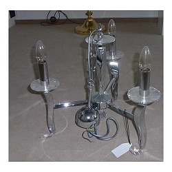 Pendant luminaire GIRATA, 3 flames, 3x E14 max. 40W, chrome