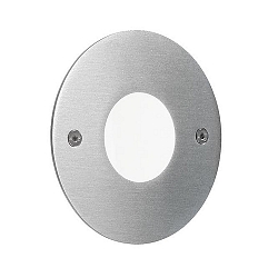 Recessed outdoor LED wall luminaire, IP54, 230V 1.2W 3000K, stainless steel / Acry opal