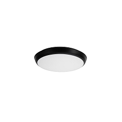 outdoor wall luminaire MAKIRA � 25CM small, round, impact resistant IP65, powder coated, black dimmable