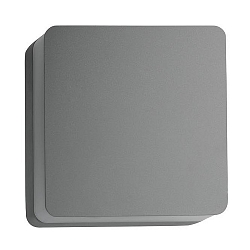 Outdoor LED wall luminaire, IP54, square, with 2 exchangeable front panels, 230V, 9W 3000K 665lm, silver / opal