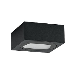 Outdoor LED wall luminaire QUADER, IP65, direct 230V, 5W 3000K 310lm, structured graphite