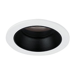 Recessed LED downlight ALTERO, IP44, round, � 8.3cm, changeable cover, 500mA, 9.2W 4000K 840lm 33�, white / black