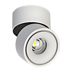 Surface LED spot CIRCLE, surrounding light gap, adjustable, IP20, 230V AC, 9.8W 3000K 675lm 34�, structured white