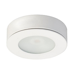 Recessed LED furniture luminaire incl. surfaced housing, IP20, � 6.5cm, Plug&Play 350mA, 3.6W 3000K 350lm 100�, white