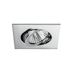 Recessed LED spot, IP20, square, 8.2 x 8.2cm, Plug&Play 350mA, 7W 2700K 740lm 38�, swivelling 30�, matt champaign