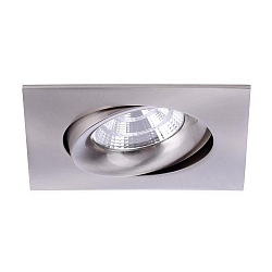 Recessed LED spot INDIWO83, IP20, square, 9.5 x 9.5cm, Plug&Play 350mA, 5.5W 3000K 550lm 36�, swivelling 25�