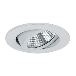 Recessed LED spot, IP20, round, � 8.2cm, Plug&Play 350mA, 7W 4000K 770lm 38�, swivelling 30�, white