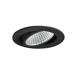 recessed luminaire IP20, glossy, black, transparent 12W 1230lm 3000K 20-40� 20-40� CRI 80-89