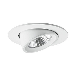 Recessed LED spot, IP20, D 10cm, Plug&Play 350mA, 15W 3000K 1380lm 36�, swivelling 45�, white