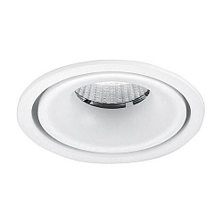 Recessed LED downlight CIRCLE, surrounding light gap, IP20, round, � 7.4cm, Plug&Play 350mA, 6.1W 3000K 680lm 40�, white