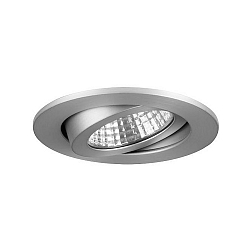 Recessed outdoor LED spot dim2warm, IP65, � 8.2cm, Plug&Play 350mA, 12W 1800-3000K 900lm 38�, swivelling 30�, matt alu