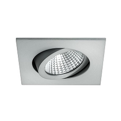 Recessed LED spot dim2warm, 350mA, 6W 3000-1800K 460lm 38�, matt alu