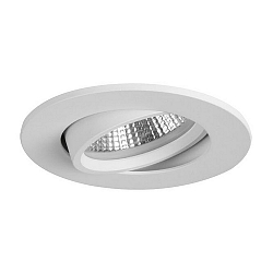 Recessed LED spot INDIWO68, IP20, round, 350mA, 5.5W 3000-1800K 550lm 36�, swivelling, dim2warm, white