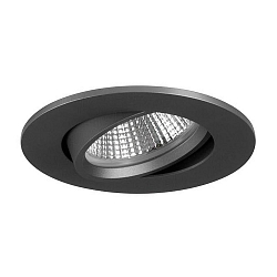 Recessed LED spot INDIWO68, IP20, round, 350mA, 5.5W 3000-1800K 550lm 36�, swivelling, dim2warm, matt titanium